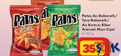 PATOS ACI BAHARATLI/TACO BAHARATLI/ACI KIRMIZI AROMALI MISIR CİPSİ 167 G